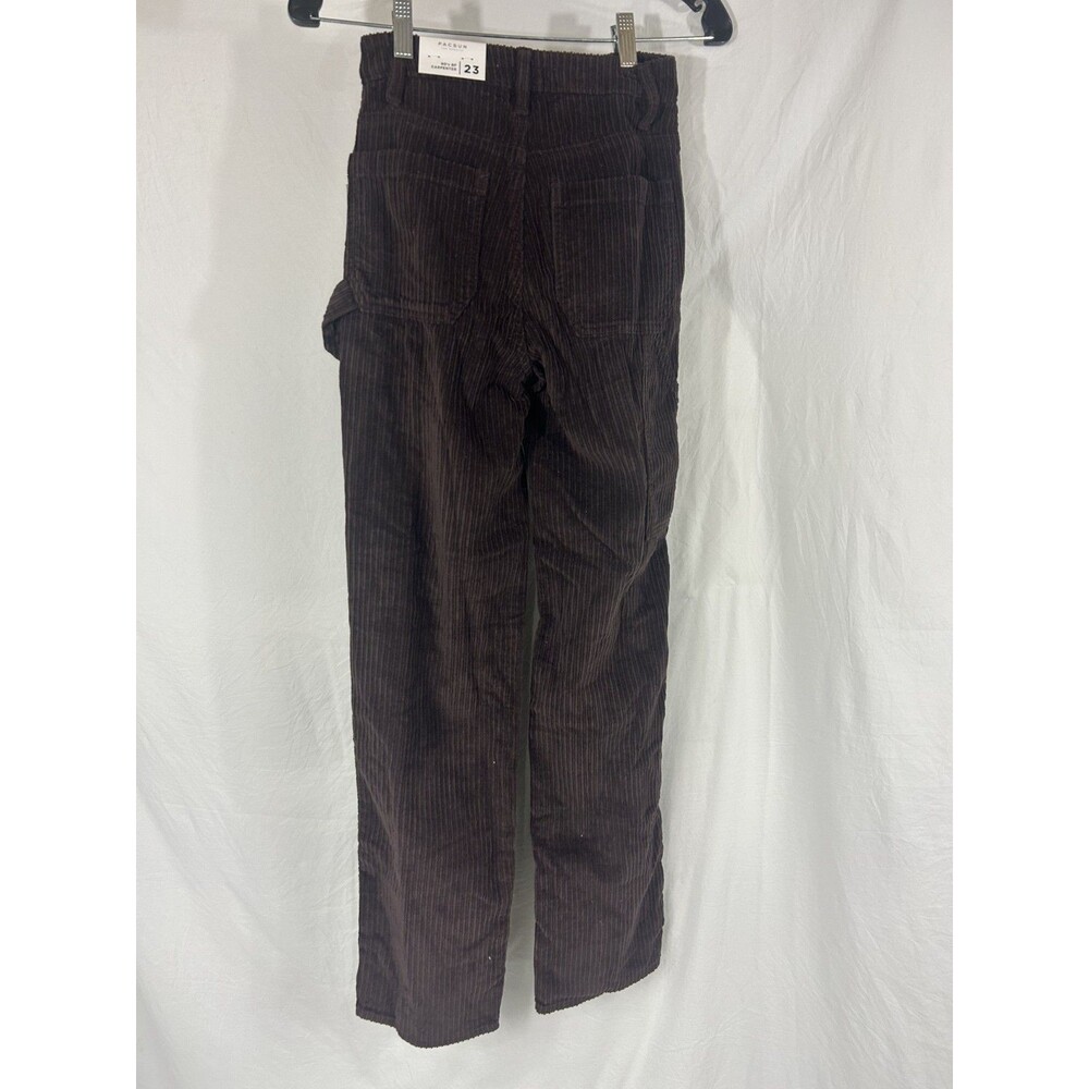 Pacsun Pants Womens 23 90s BF Carpenter Chocolate Brown Corduroy NEW - Picture 6 of 9